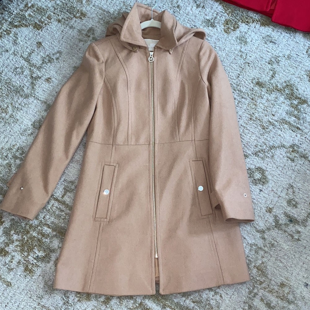 MICHAEL Michael Kors – Zip Front Wool Blend Hooded Coat
CAMEL / S